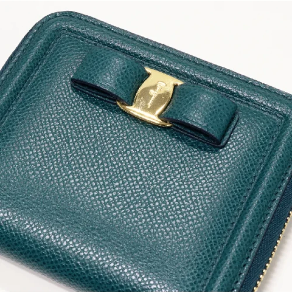 Salvatore Ferragamo Pre-owned Leather wallets Blue Dames