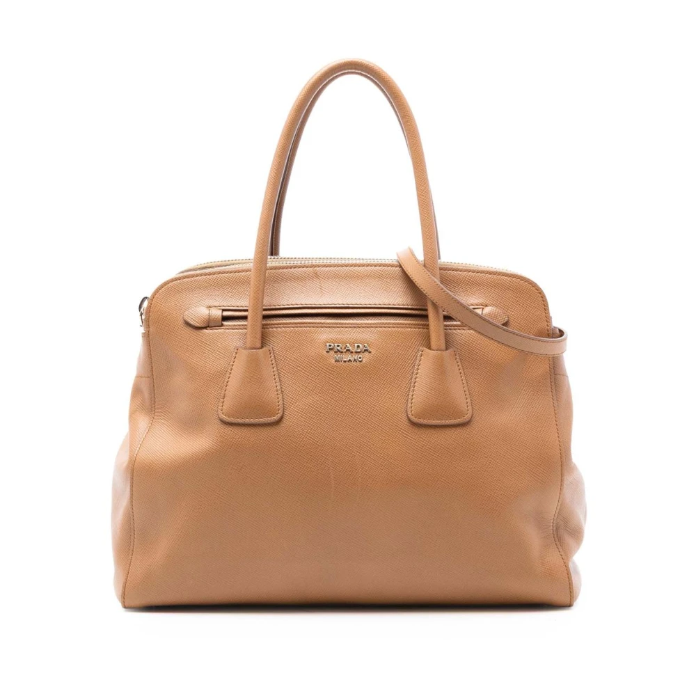 Prada Vintage Women's Brown Pre-Owned Leather Handbag
