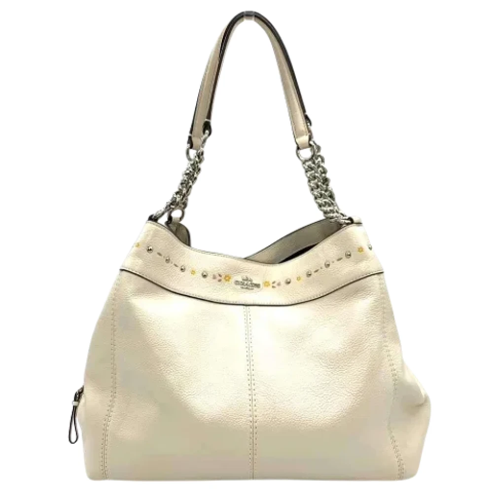 Coach Pre-owned Leather shoulder-bags White Dames