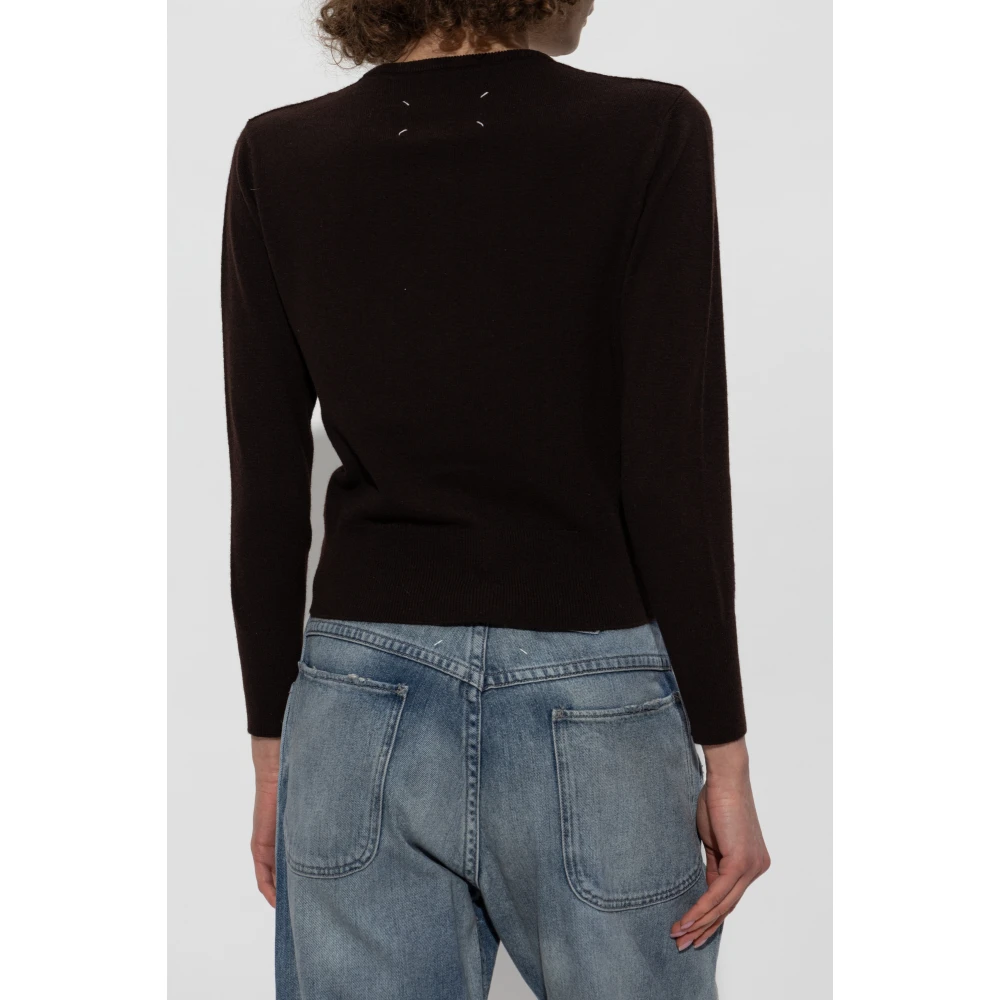 Maison Margiela Wollen vest Brown Dames
