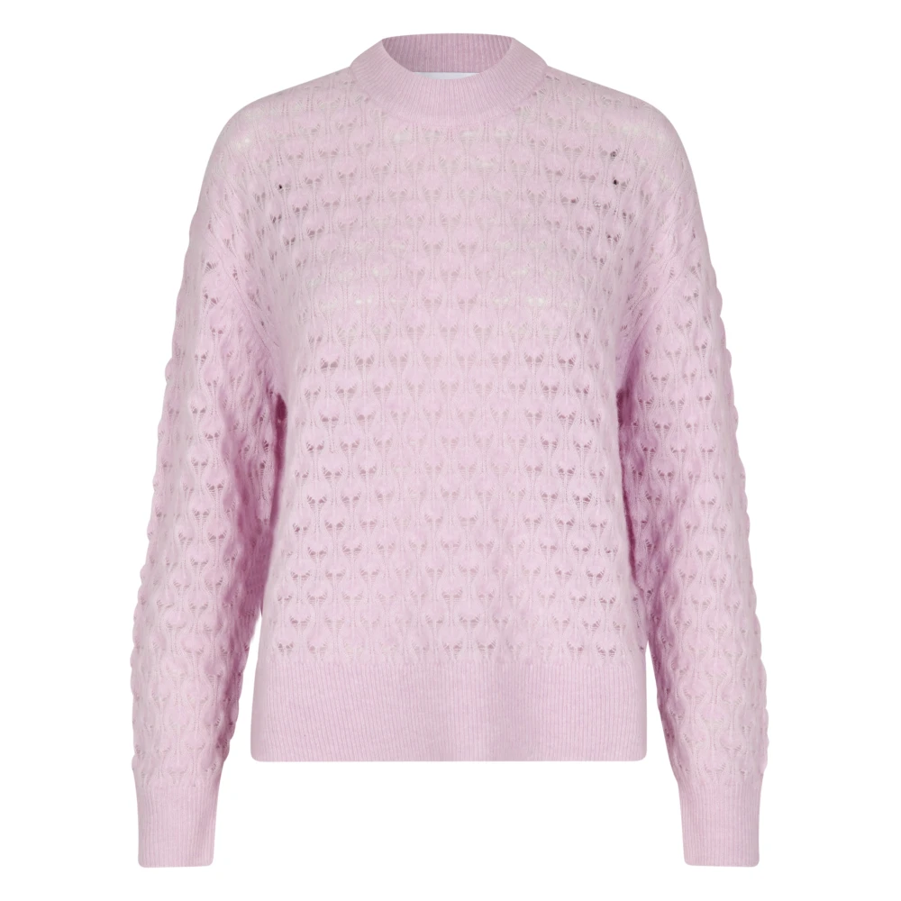 Saanour Pointelle Sweater - Lilac Snow