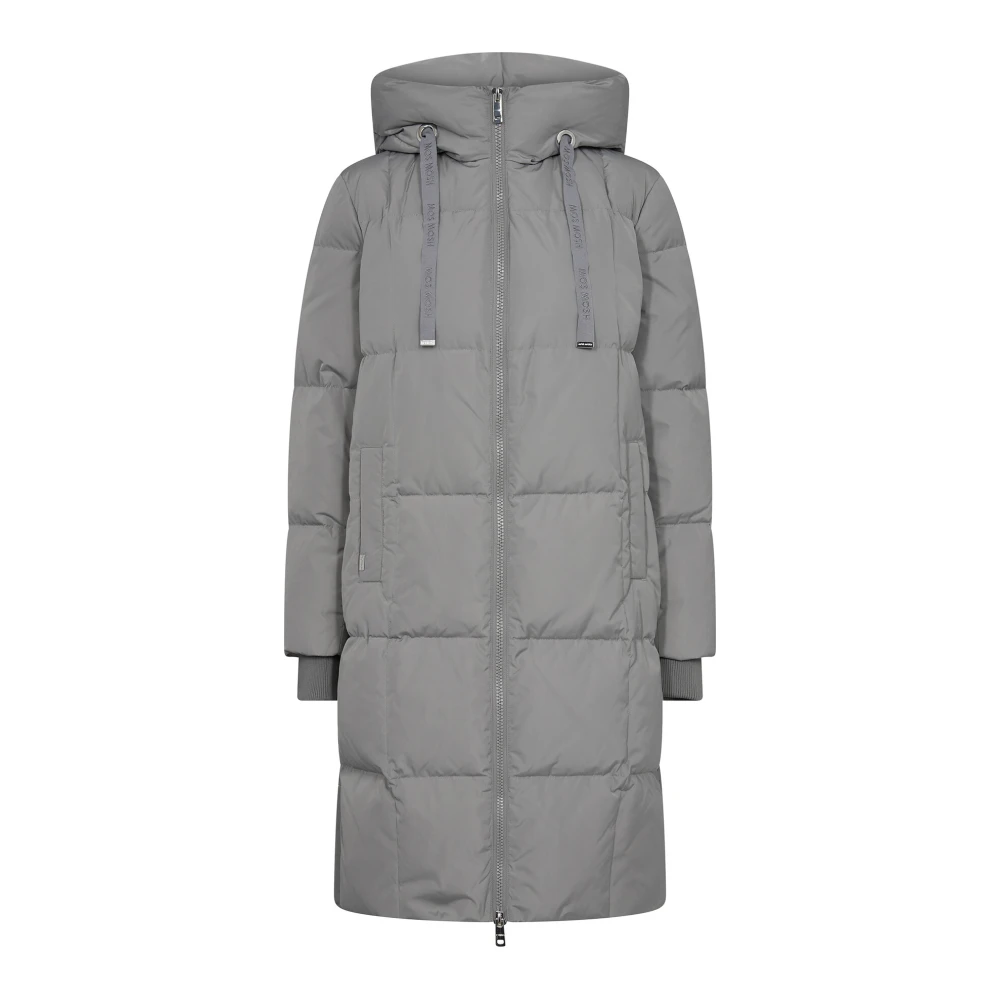 MOS MOSH Lange Donsjas Jas Sharkskin Gray Dames