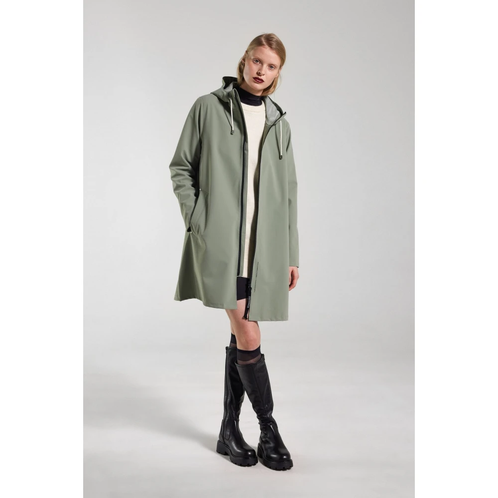 Stutterheim Lichtgewicht Rits Matte Regenjas Green Dames