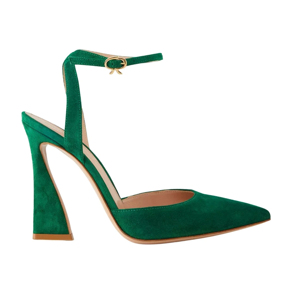 Gianvito Rossi Green Pumps, Female, 7 Uk, Suede Pumps