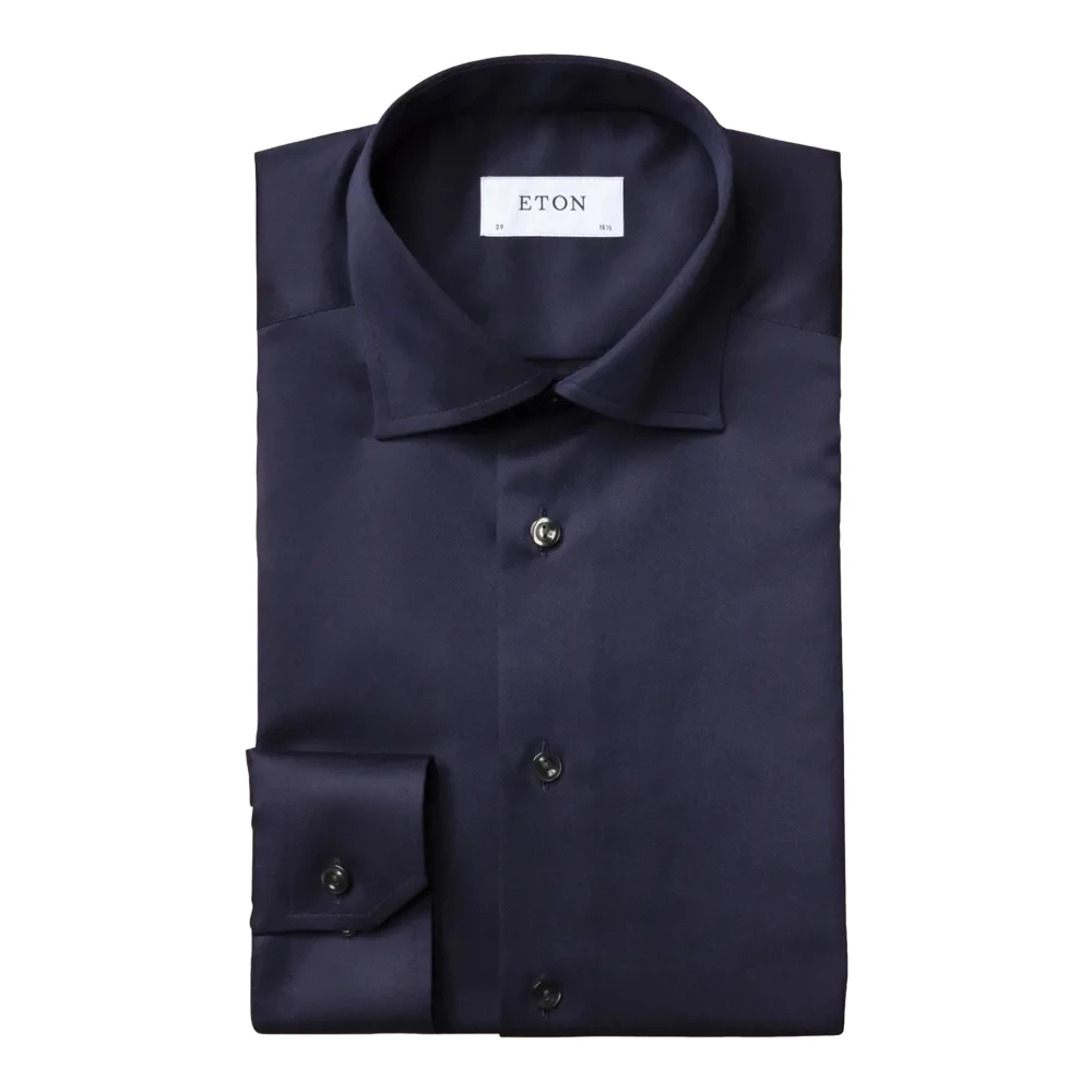 Eton Blauwe Longsleeves Blue Heren