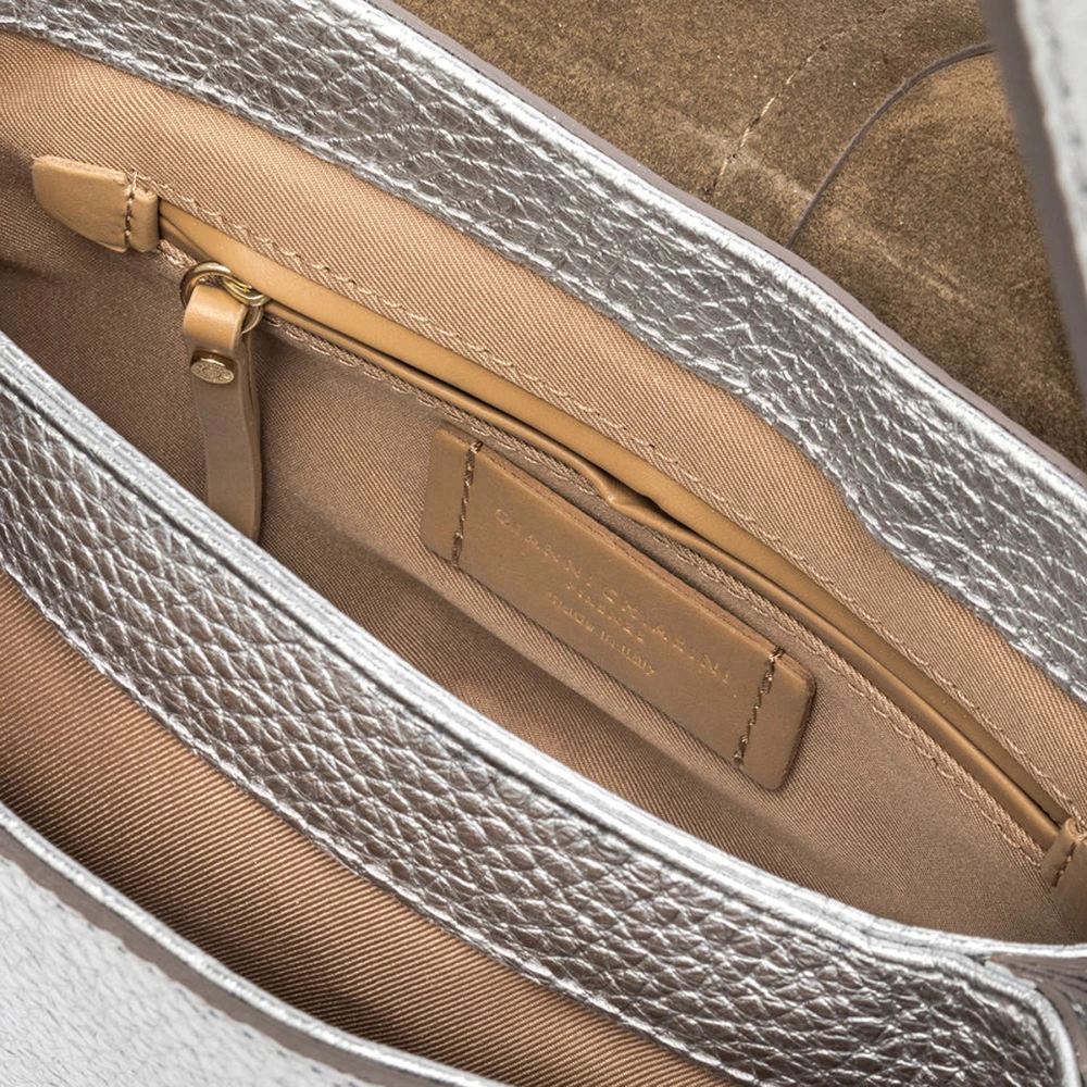 Gianni Chiarini Helena Ronde Leren Tas Gray Dames