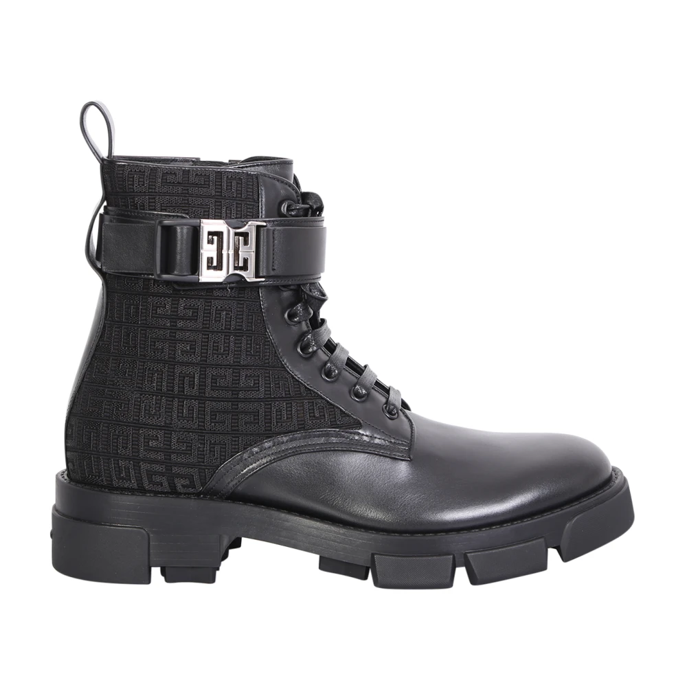 Givenchy Black Lace-Up Boots, Male, 6 Uk, Ankle Boots