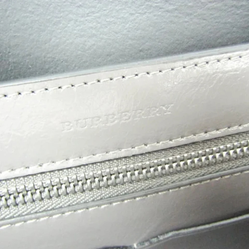 Burberry Vintage Pre-owned Leather shoulder-bags Gray Dames