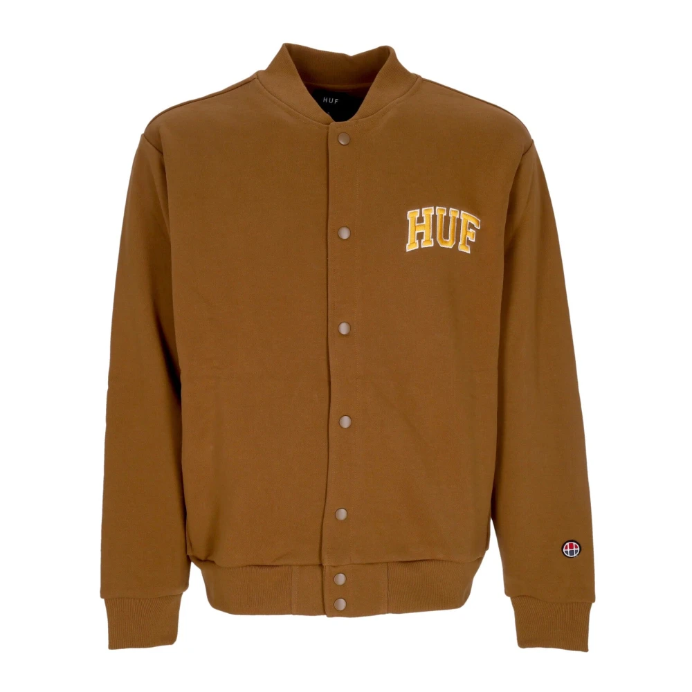 HUF Sportieve Lichtgewicht Sweatshirt Vest Rubber Brown Heren