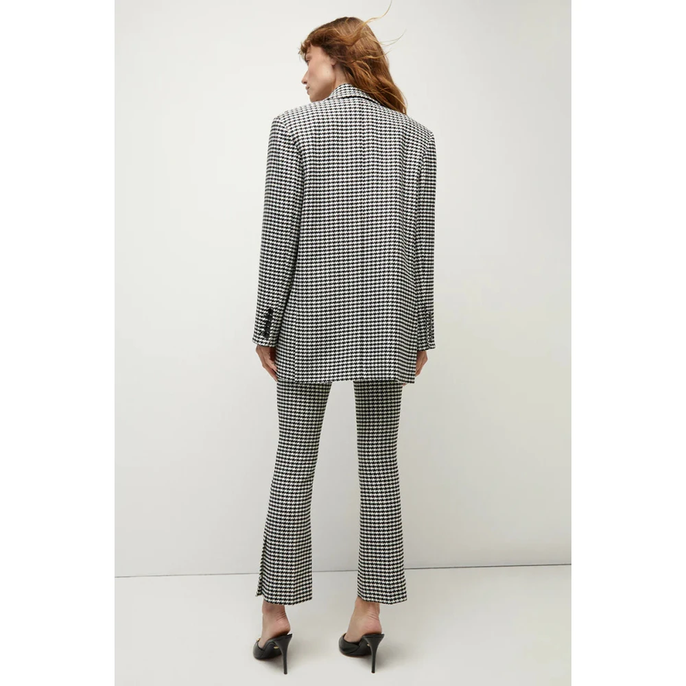 Veronica Beard Hutchinson Houndstooth Dickey Jas Black Dames