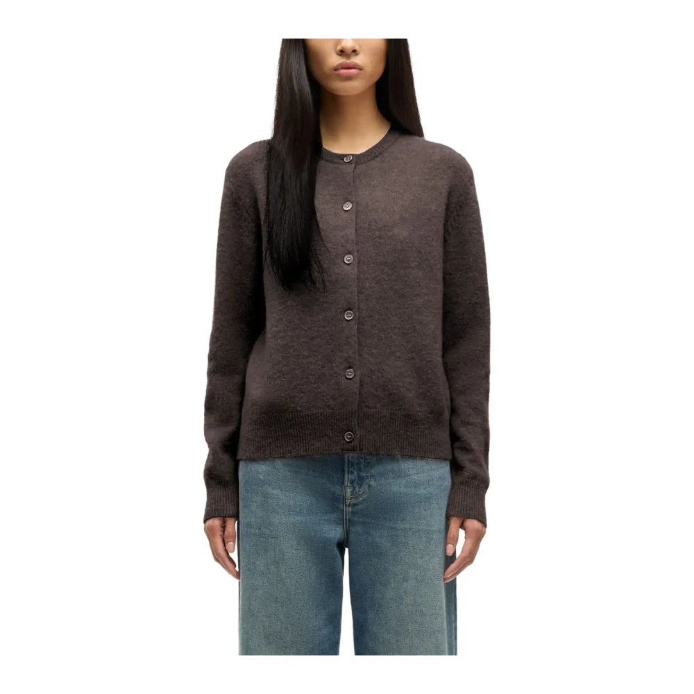 Samsøe Samsøe Brown Nor Short Cardigan 7355 - Female - Cardigans - Xs - Knitwear