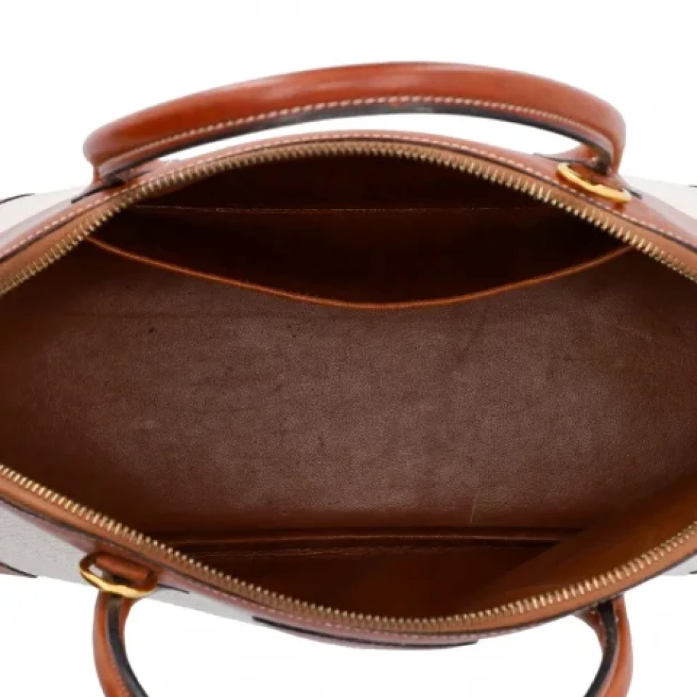 Hermès Vintage Pre-owned Leather handbags Beige Dames