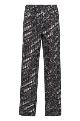 Logo-print Pyjamasbyxor i ren silke