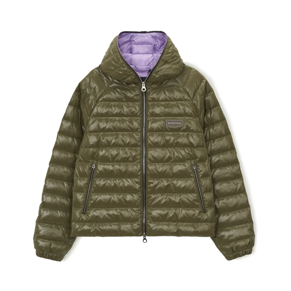 duvetica Capuchon Licht Donsjack Khaki Green Dames