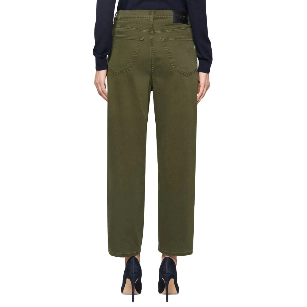 Dondup Groene Loose Fit Hoge Taille Jeans Green Dames