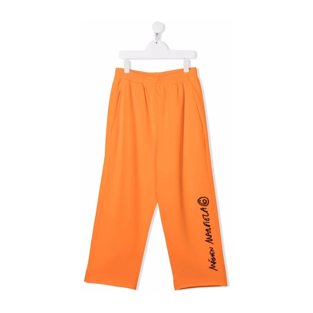 Maison Margiela Teen Wide-Leg Logo Byxor Orange, Pojke