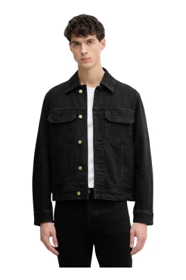 Gold Logo Patch Denim Jacket