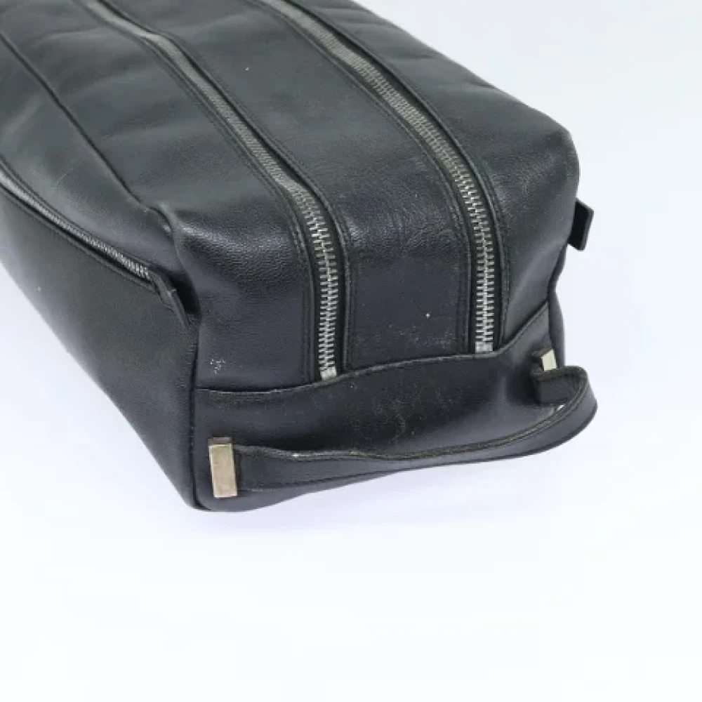Gucci Vintage Pre-owned Leather clutches Black Dames