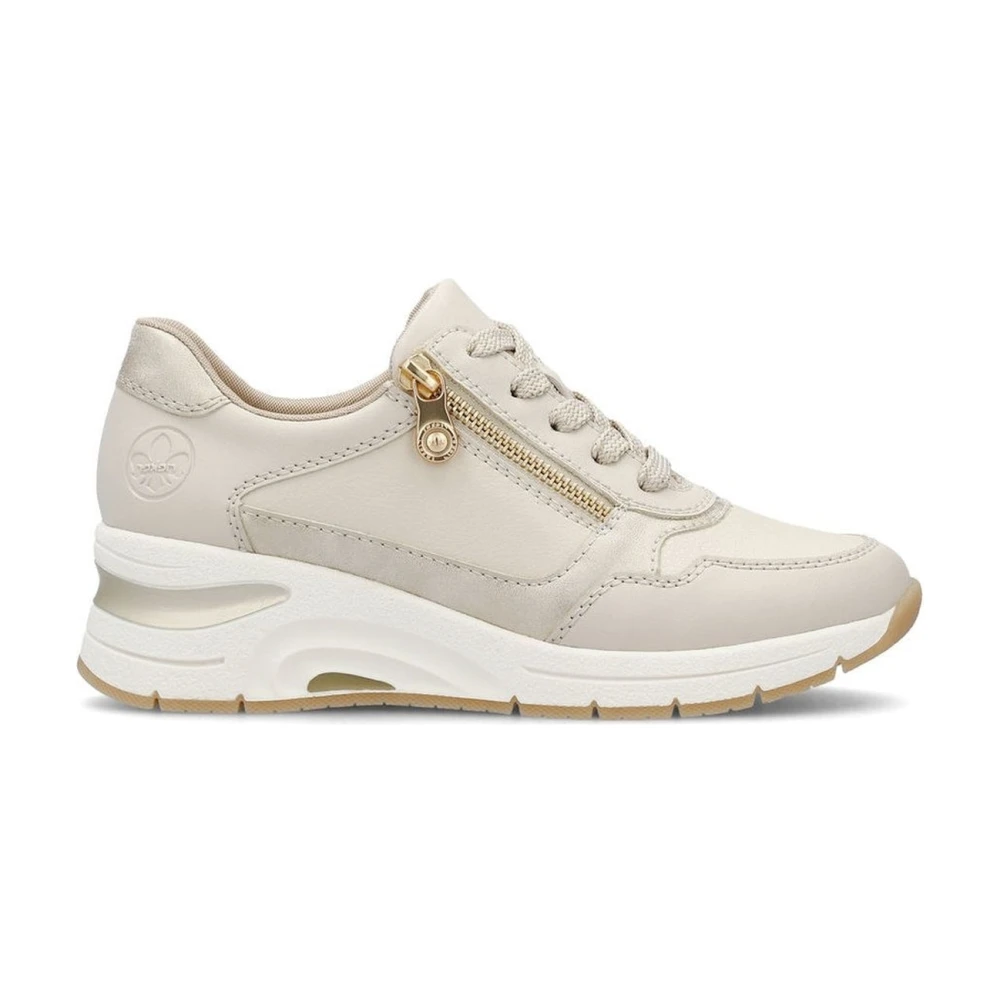 Rieker Women's Beige Sneakers, 6 Uk, Trainers For