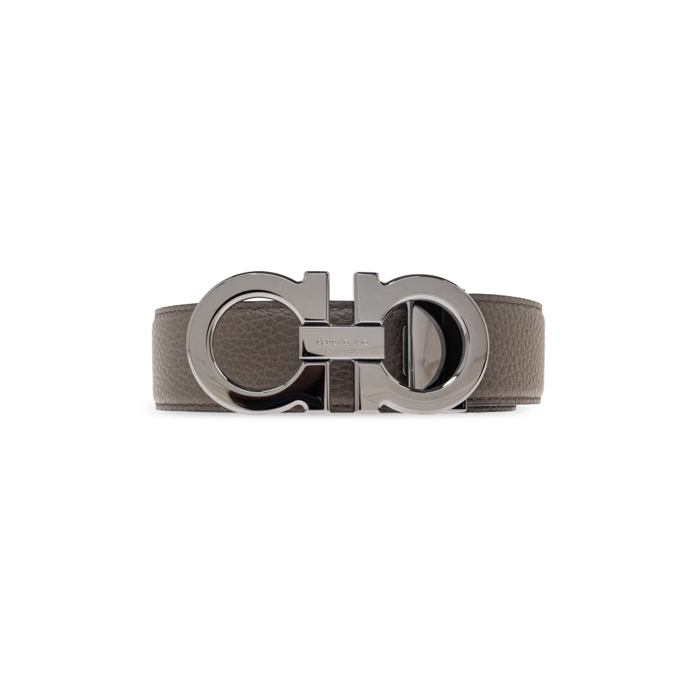 Ferragamo Gray Double-Sided Belt - Male - Belts - 115 Cm - Accessories