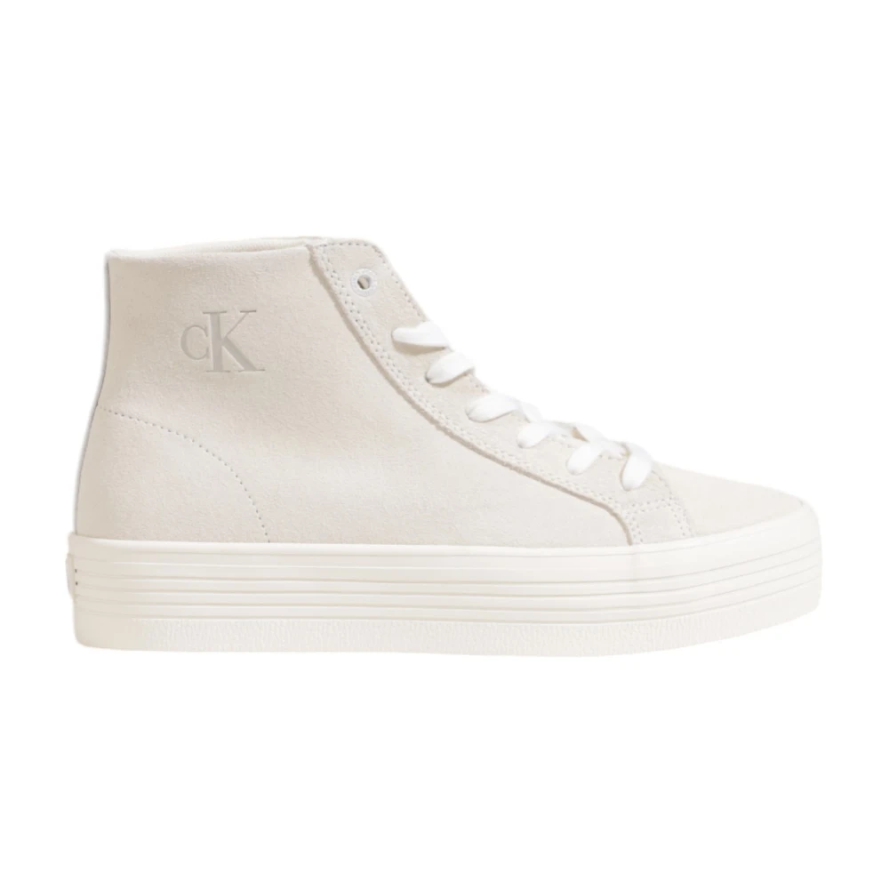 Calvin Klein Jeans Mocka Snörning Flatform Skor Kvinnor Beige, Dam