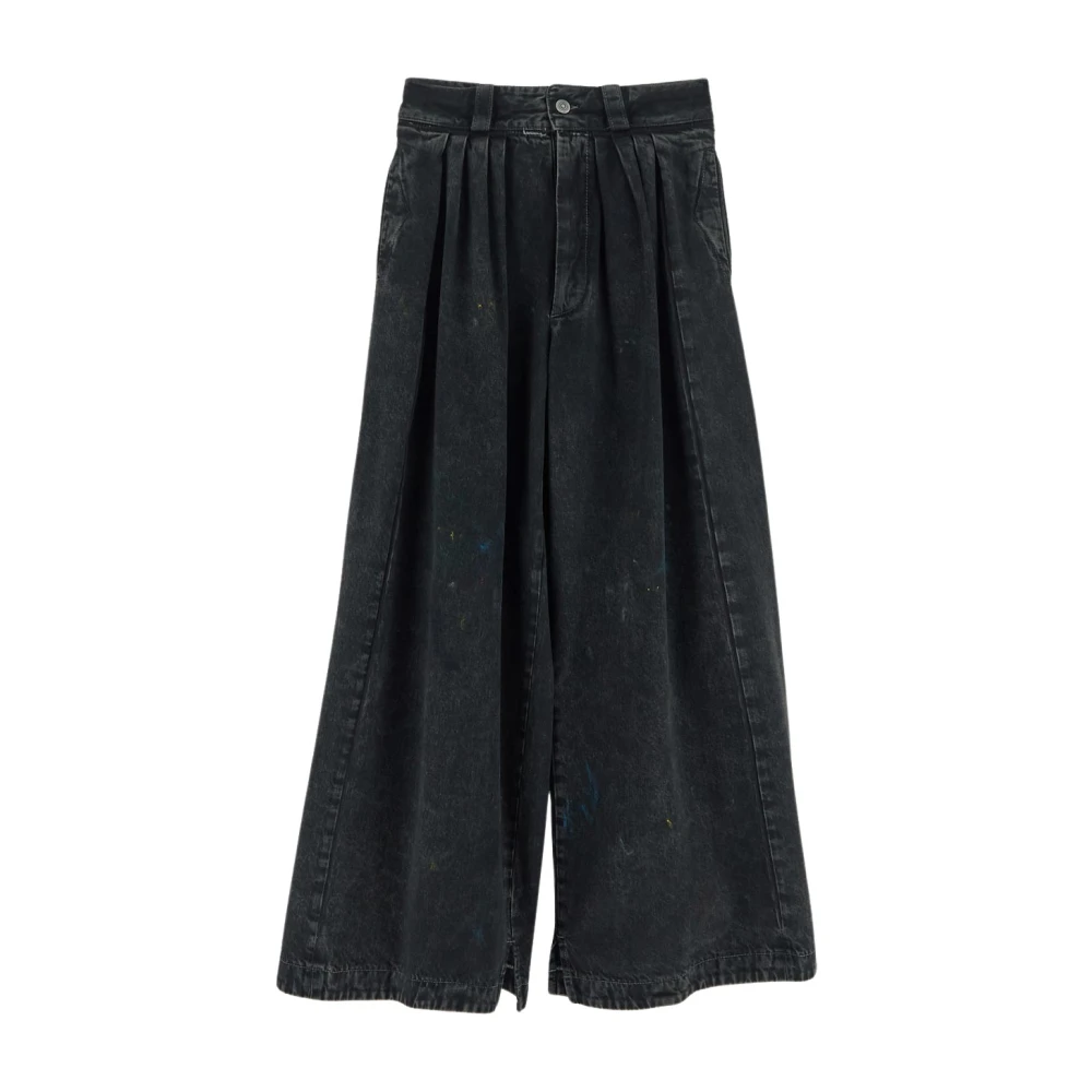 Maison Margiela Zwarte Katoenen Jeans Black Dames