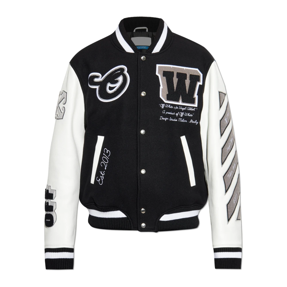 Off White Jas met logo Black Heren