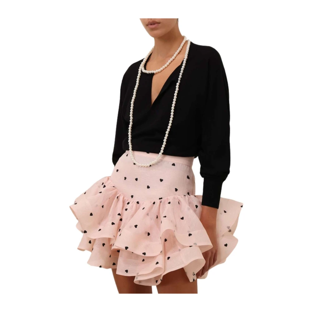 Zimmermann Wollen Crush Necklace Sweater Black Dames