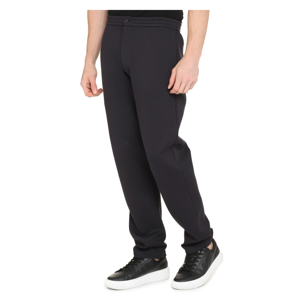 Giorgio Armani Jerseybroek van katoenmix Blue Heren