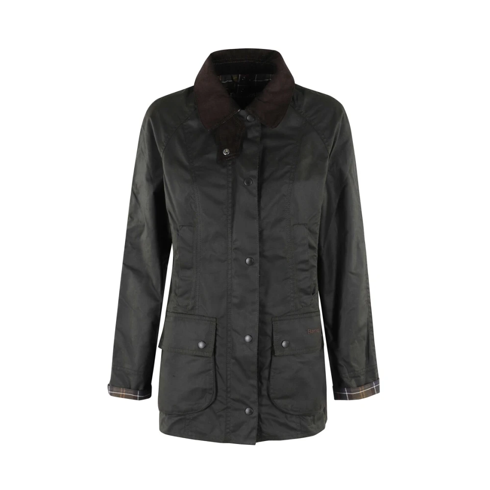 Barbour , Light Jackets, Female, Green, Xs, Classic Beadnell Wax Jacket - Image 7