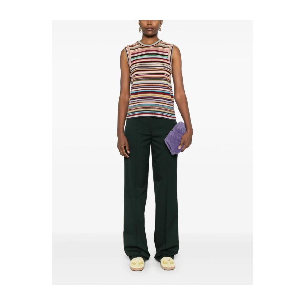 PS By Paul Smith Multicolor Gebreid Gilet Met Ronde Hals Sweaters Multicolor Dames