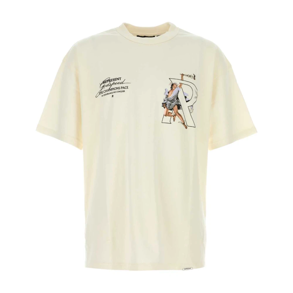 Represent Ivoor Katoenen T-shirt Beige Heren