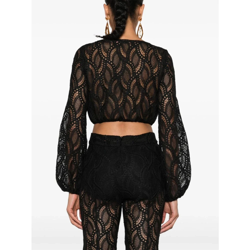 Ermanno Scervino Stijlvolle Zwarte Top voor Vrouwen Black Dames