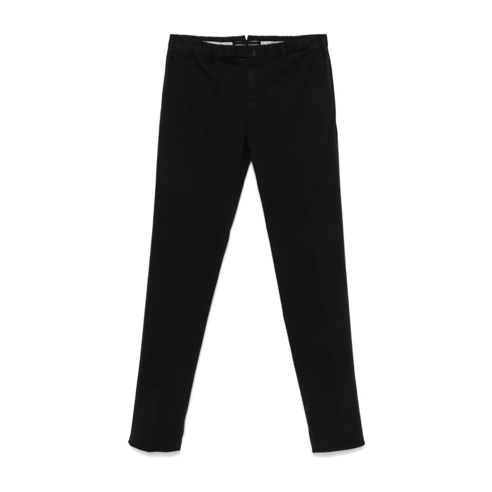 Incotex Zwarte Slim Fit Stretch Broek Black Heren