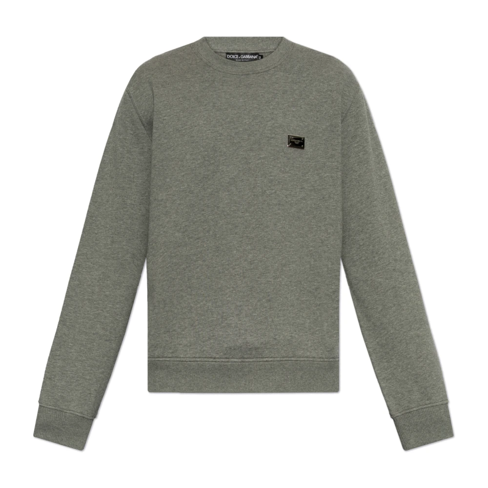 Dolce & Gabbana Sweatshirt met logo Gray Heren
