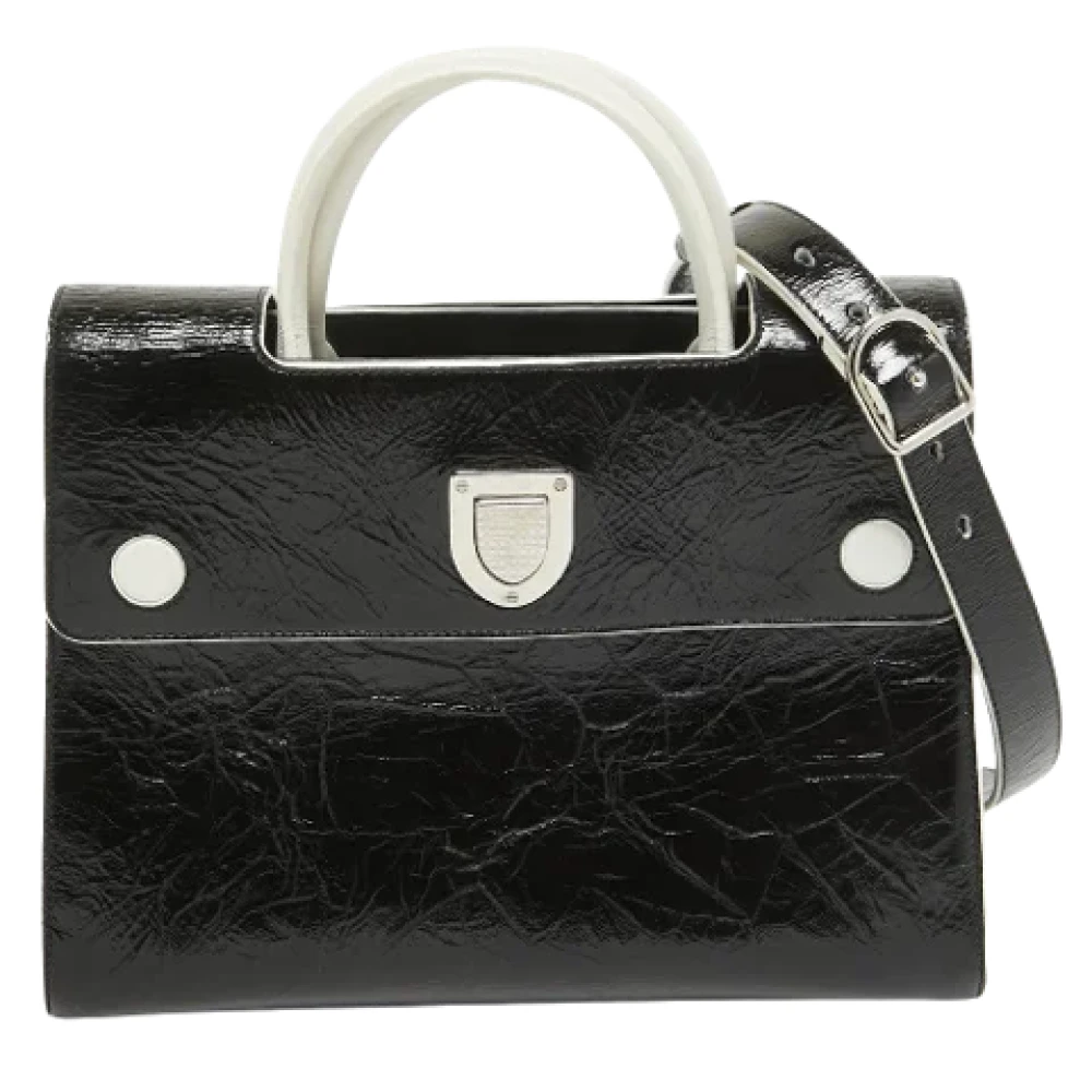 Dior Vintage Pre-owned Leather handbags Black Dames