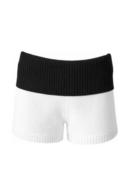 Bomullsshorts med färgblock