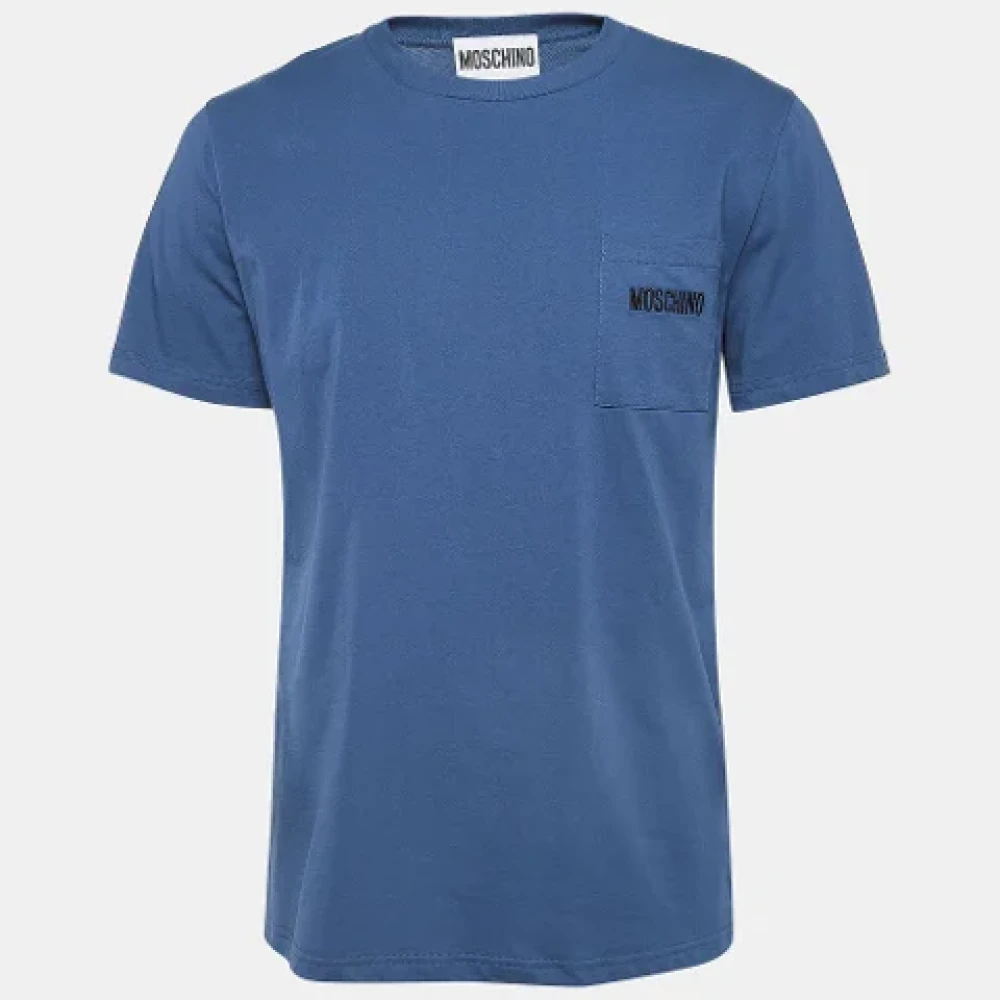 Moschino Pre-Owned Pre-owned Cotton tops Blue Heren