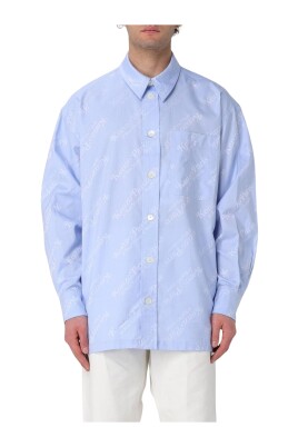 chemise-a-logo-imprime-bleu-style-moderne
