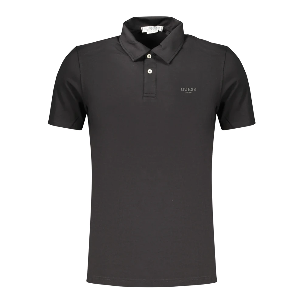 Guess Short-Sleeved Polo Shirt - Male - Polo Shirts - Black - M - Tops