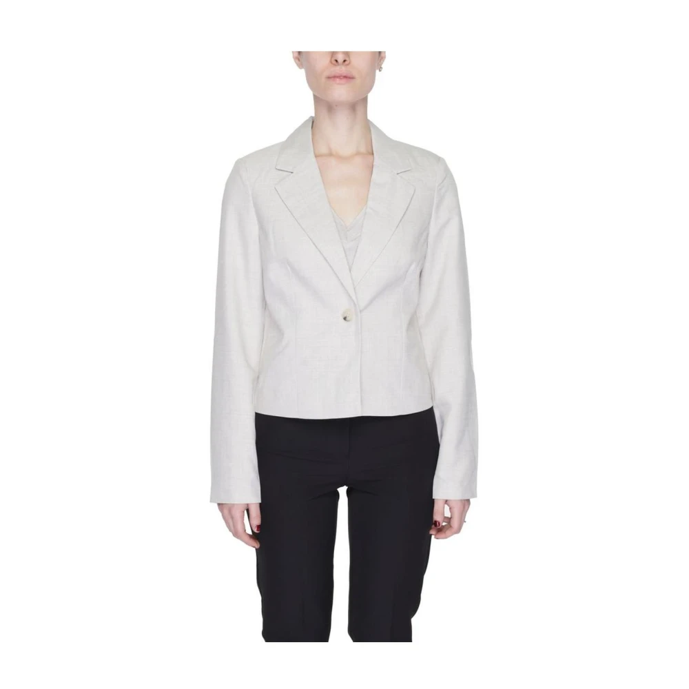 Vero Moda Women's Gray Linen Blazer, Modern Style