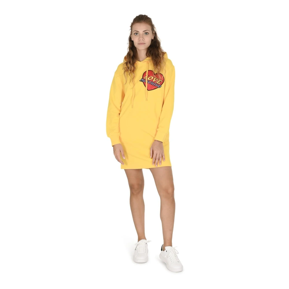 Moschino Gele Katoenen Jurk Stijlvol Model Yellow Dames