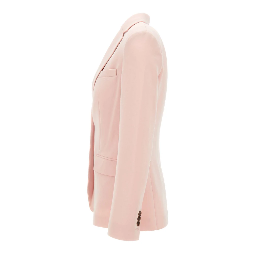 Theory Roze Blazer Lichtgewicht Crepe Stof Pink Dames