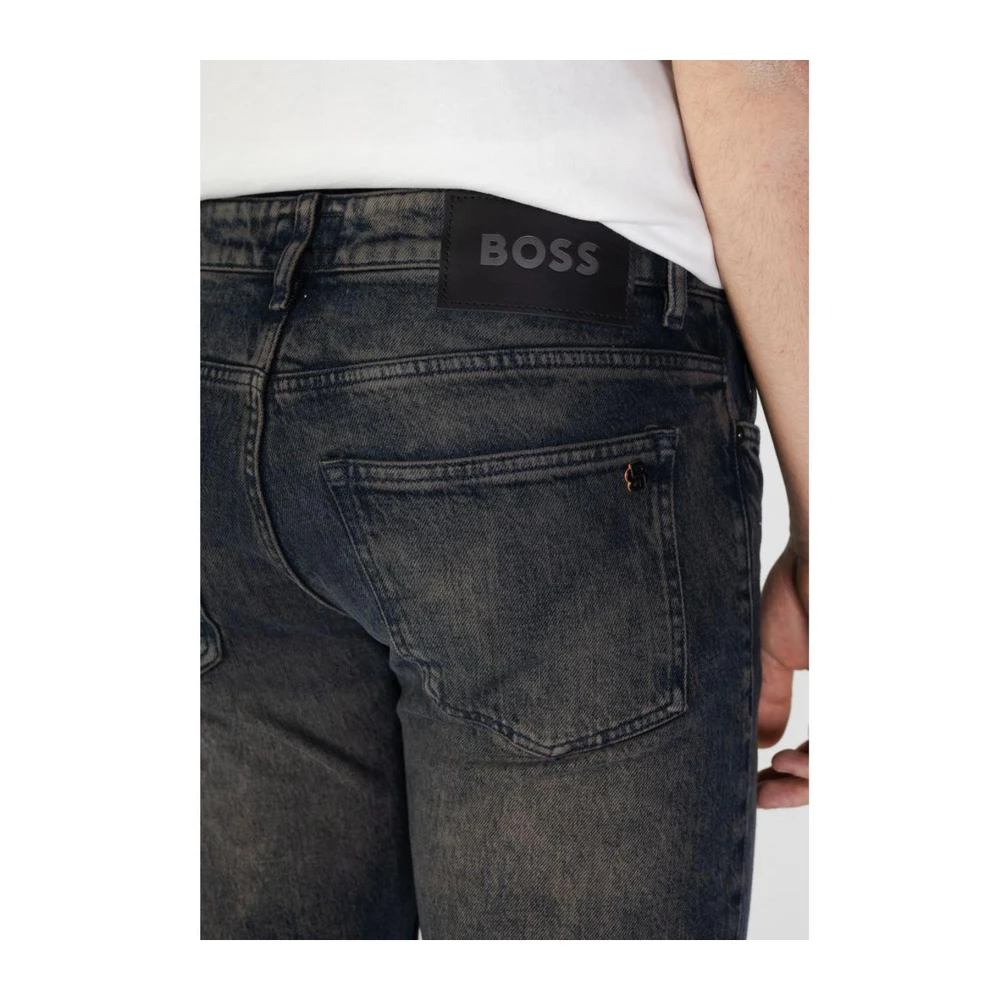 Hugo Boss Slim Katoenen Jeans met Elastaan Blue Heren