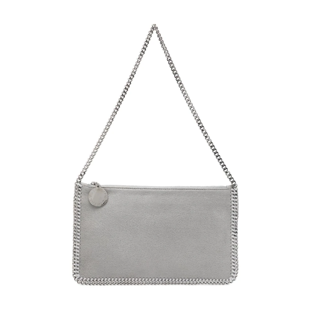 Stella Mccartney Gescheurd Effect Ketting-Link Schoudertas Gray Dames
