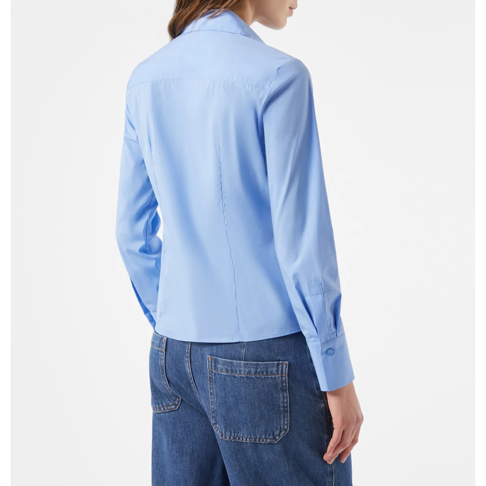 Pennyblack Slim Popeline Shirt Margaret Blue Dames