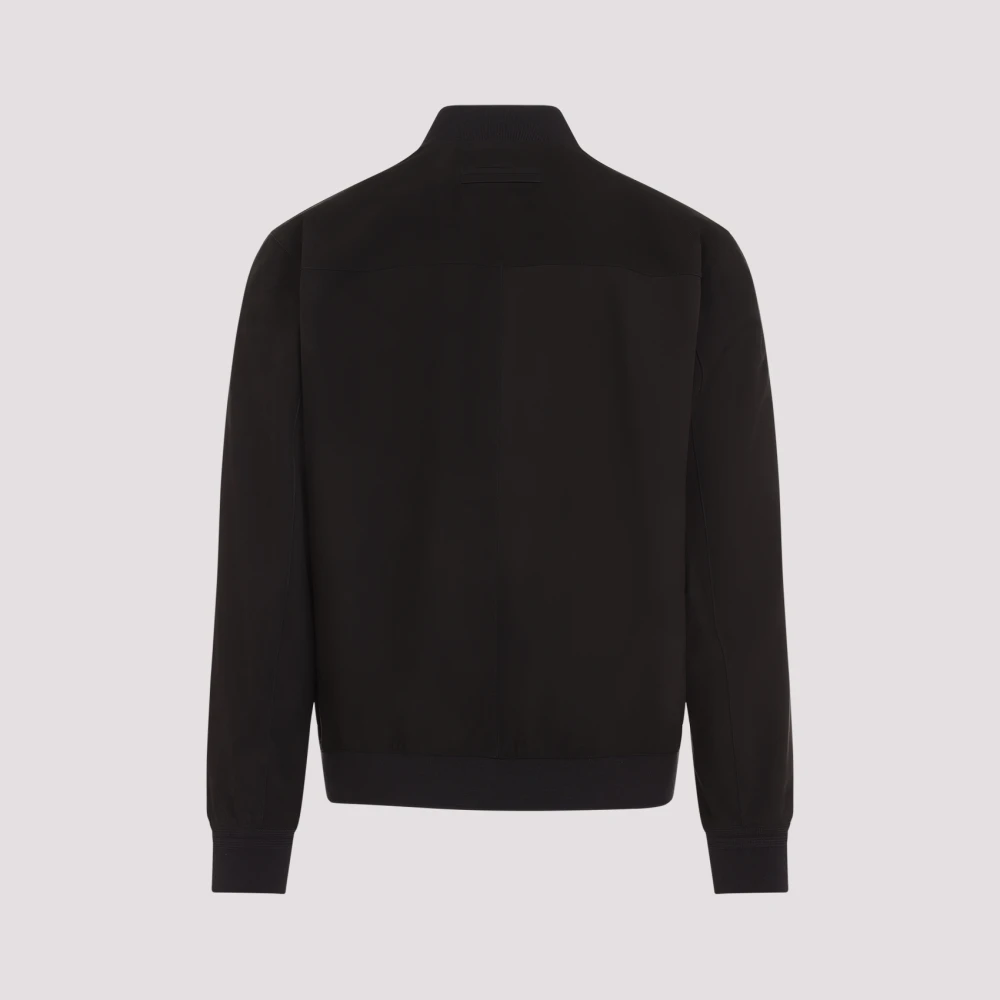 Ermenegildo Zegna Bruine Leren Jas Ss25 Black Heren