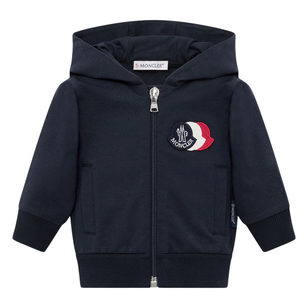 Moncler Boys Blue Kids Sweatshirts, 2 Y, Zip Up Hoodie