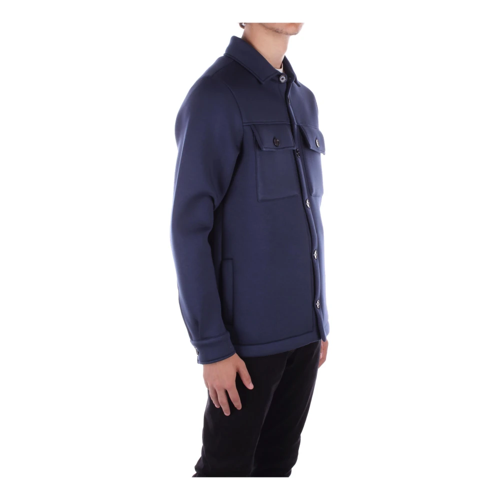 Dondup Logo Achterkant Knoopjas Blue Heren