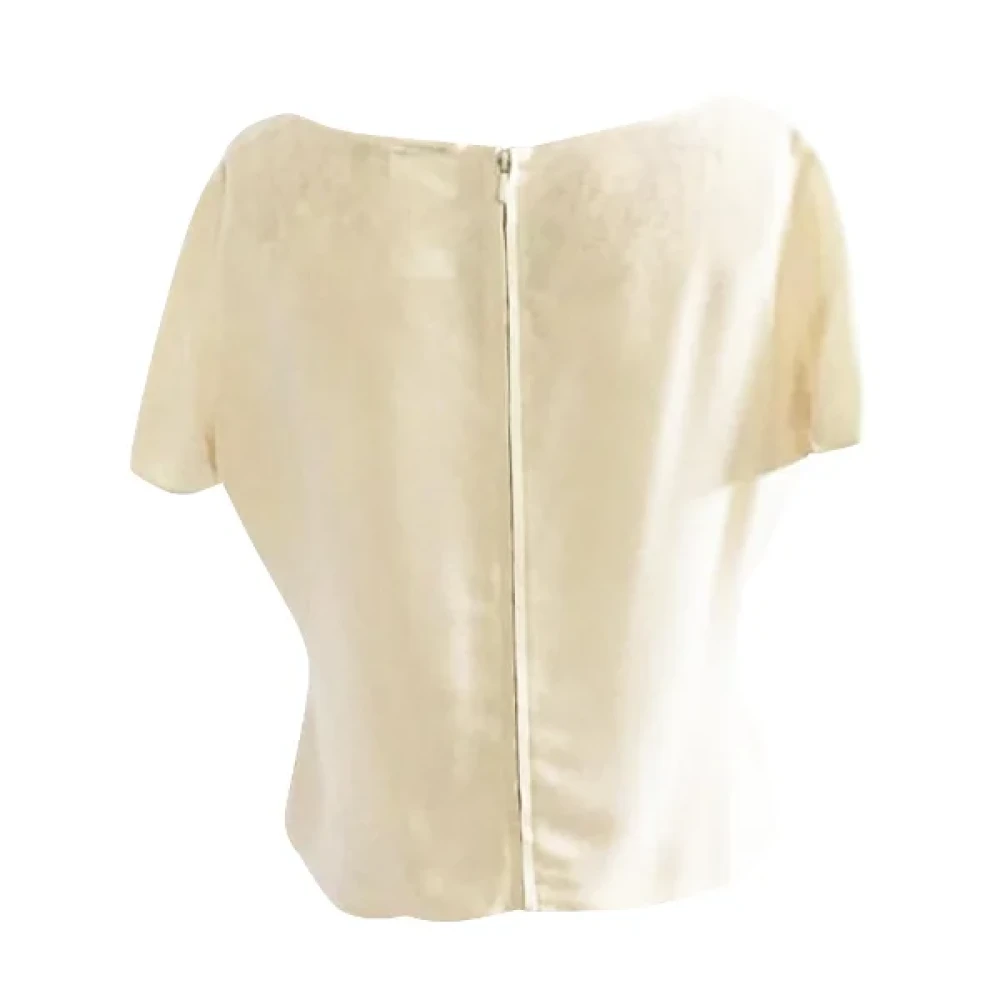 Chanel Vintage Pre-owned Polyester tops Beige Dames